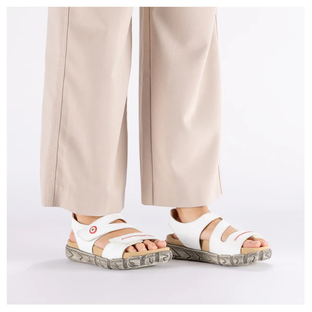 Rieker Sandale Sommerschuh, Klettsandale mit Ziernaht