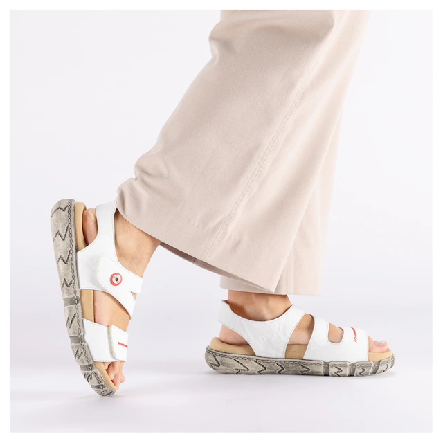Rieker Sandale Sommerschuh, Klettsandale mit Ziernaht