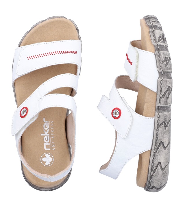 Rieker Sandale Sommerschuh, Klettsandale mit Ziernaht