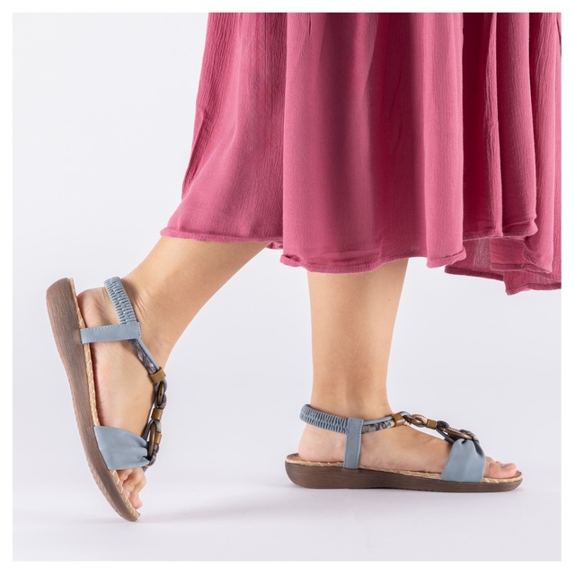 Rieker Sandale Sommerschuh, Urlaubsschuh, Fersenriemchen mit Gummizug