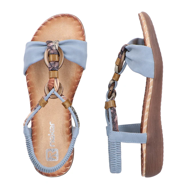 Rieker Sandale Sommerschuh, Urlaubsschuh, Fersenriemchen mit Gummizug