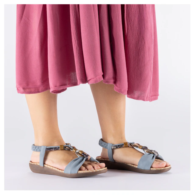 Rieker Sandale Sommerschuh, Urlaubsschuh, Fersenriemchen mit Gummizug