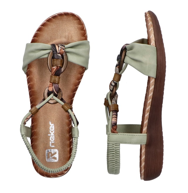 Rieker Sandale Sommerschuh, Urlaubsschuh, Fersenriemchen mit Gummizug
