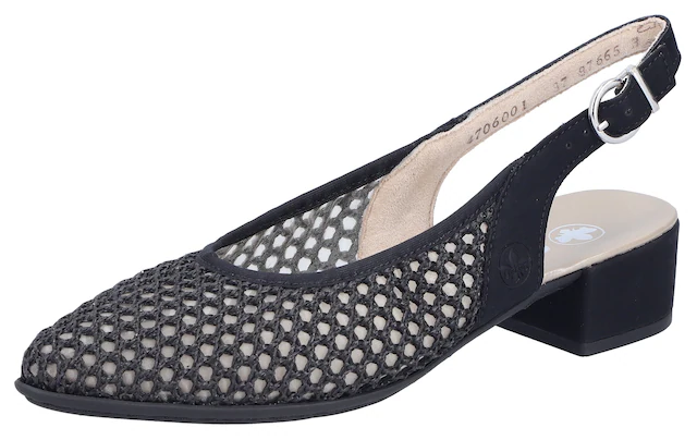 Rieker Slingsandale Sommerschuh, Festtagsschuh, Blockabsatz, mit Riemchen