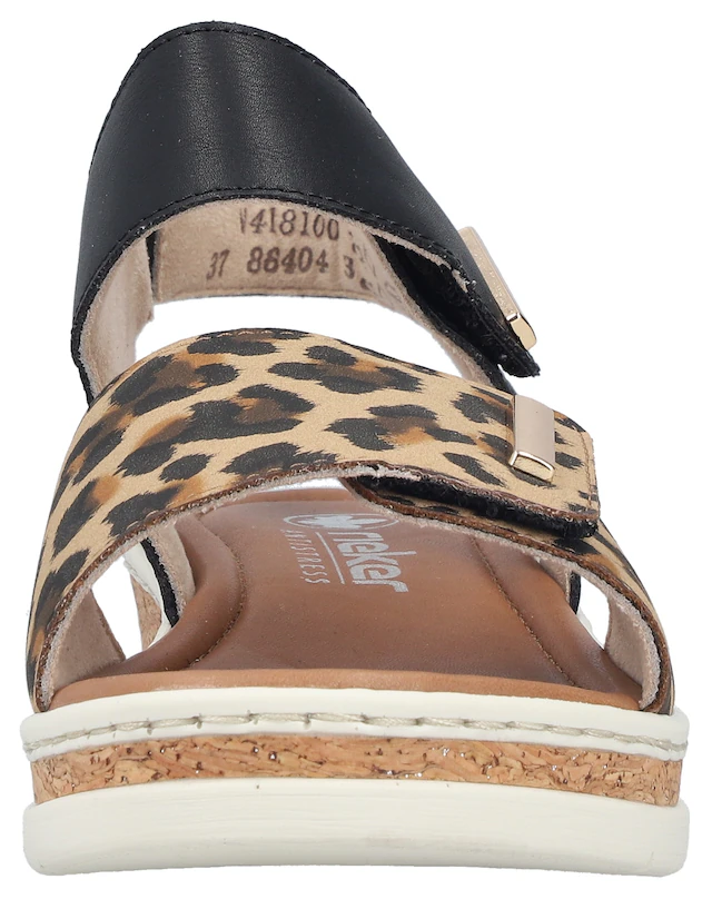 Rieker Sandale Sommerschuh, Keilsandalette, Plateausandale mit Klett