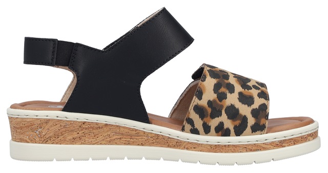 Rieker Sandale Sommerschuh, Keilsandalette, Plateausandale mit Klett