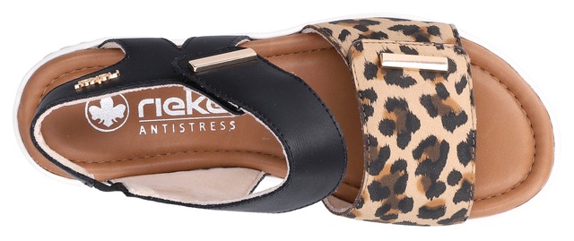 Rieker Sandale Sommerschuh, Keilsandalette, Plateausandale mit Klett