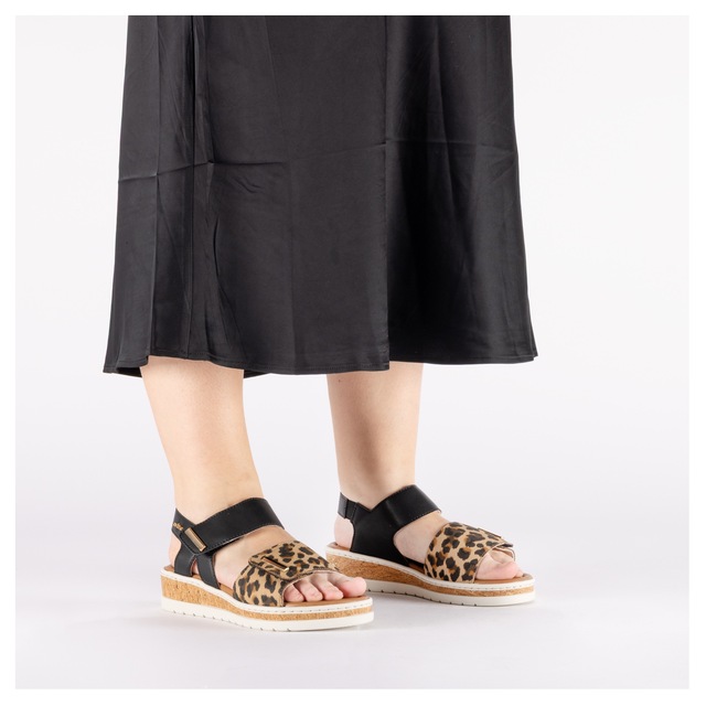 Rieker Sandale Sommerschuh, Keilsandalette, Plateausandale mit Klett