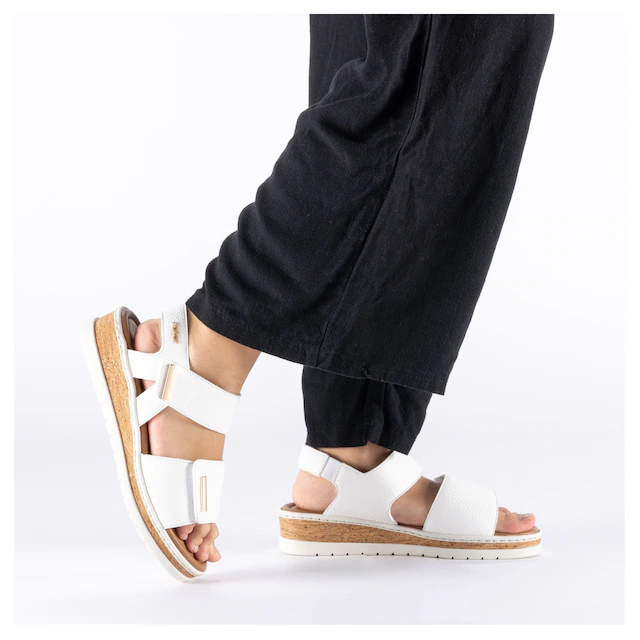 Rieker Sandale Sommerschuh, Keilsandalette, Plateausandale mit Klett