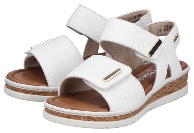 Rieker Sandale Sommerschuh, Keilsandalette, Plateausandale mit Klett