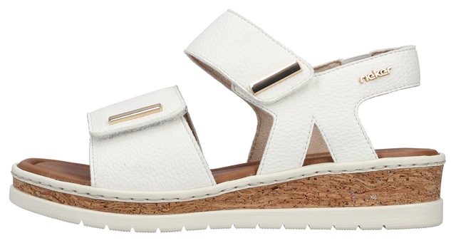 Rieker Sandale Sommerschuh, Keilsandalette, Plateausandale mit Klett