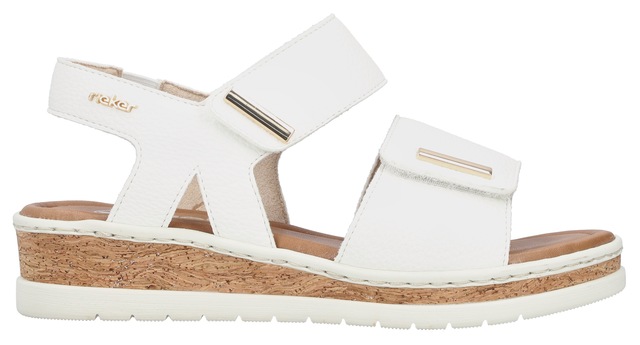 Rieker Sandale Sommerschuh, Keilsandalette, Plateausandale mit Klett