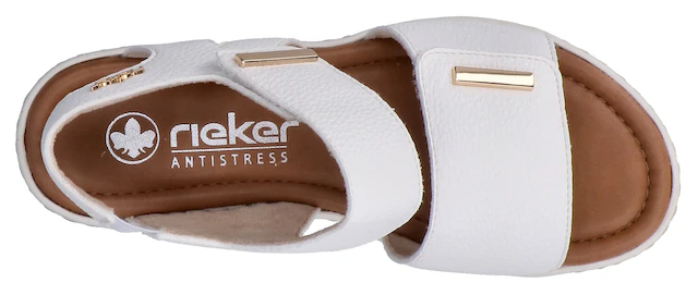 Rieker Sandale Sommerschuh, Keilsandalette, Plateausandale mit Klett