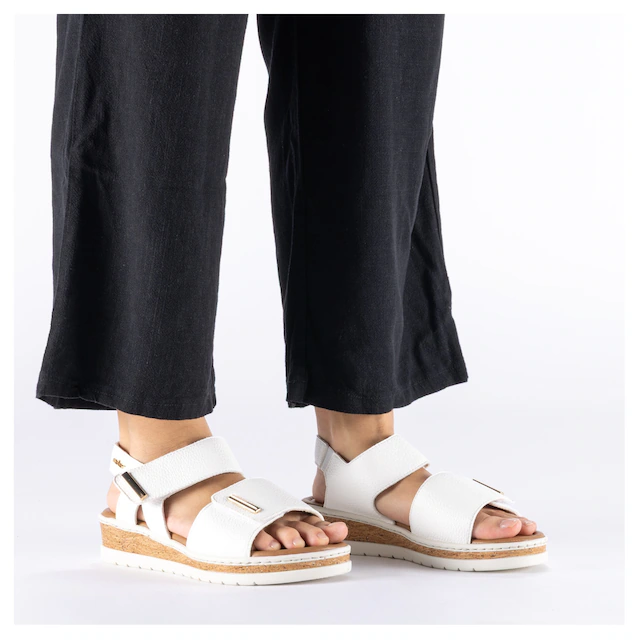 Rieker Sandale Sommerschuh, Keilsandalette, Plateausandale mit Klett