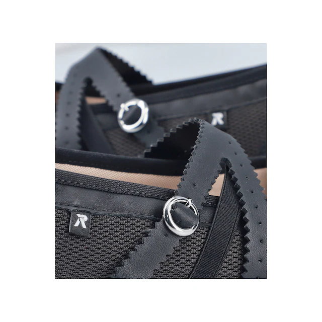 Rieker Riemchenballerina Schlupfschuh, Flats, Slipper mit Mesheinsatz