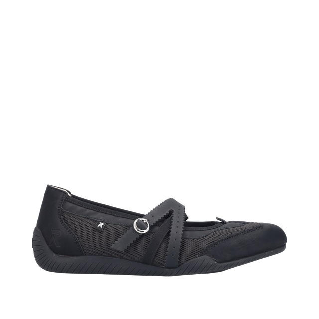 Rieker Riemchenballerina Schlupfschuh, Flats, Slipper mit Mesheinsatz