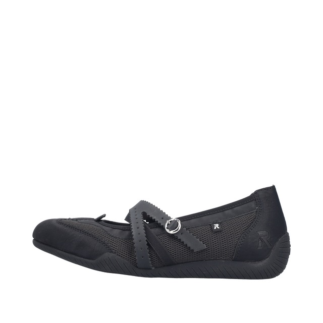 Rieker Riemchenballerina Schlupfschuh, Flats, Slipper mit Mesheinsatz