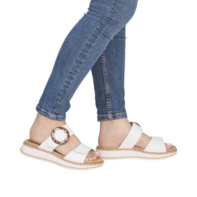 Remonte Pantolette Sommerschuh, Hausschuh mit praktischen Klettverschlüssen