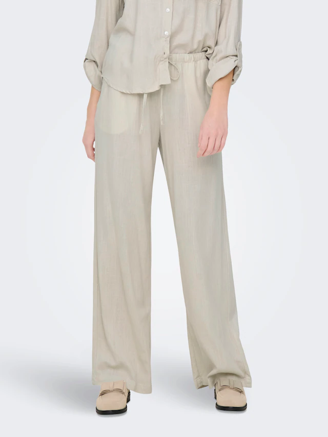 JDY Schlupfhose »JDYCAYA LINEN MW PANT WVN DIA« Sommerhose mit Leinen