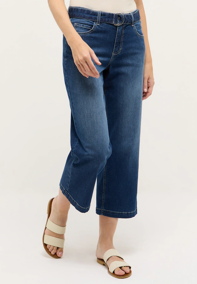 ANGELS 7/8-Jeans »Linn City« Culotte im Relaxed Fit, mit Gürtel