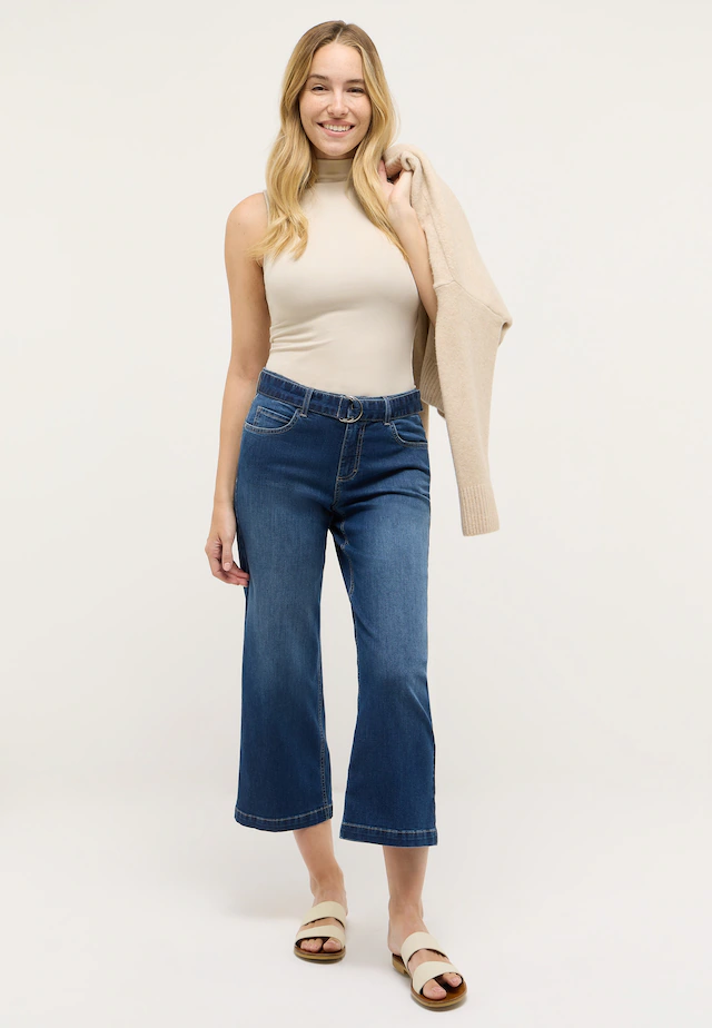 ANGELS 7/8-Jeans »Linn City« Culotte im Relaxed Fit, mit Gürtel