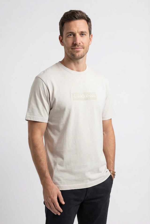 Napapijri T-Shirt »BOX LOGO« Kurzarmdesign, mit Rundhalsausschnitt, aus Baumwolle
