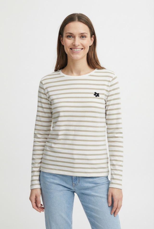 FREEQUENT Langarmshirt »FQFAMILA-TEE« im Streifen-Design