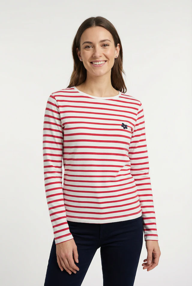 FREEQUENT Langarmshirt »FQFAMILA-TEE« im Streifen-Design