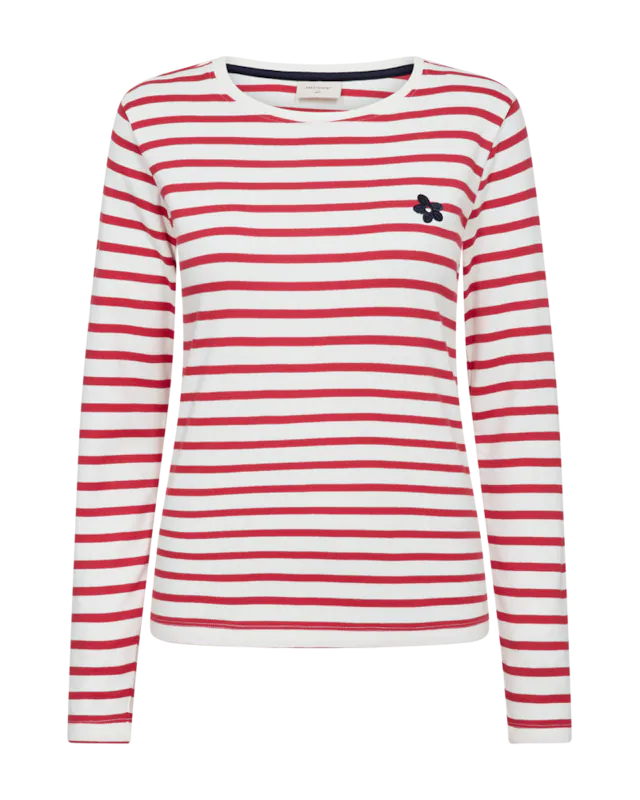 FREEQUENT Langarmshirt »FQFAMILA-TEE« im Streifen-Design