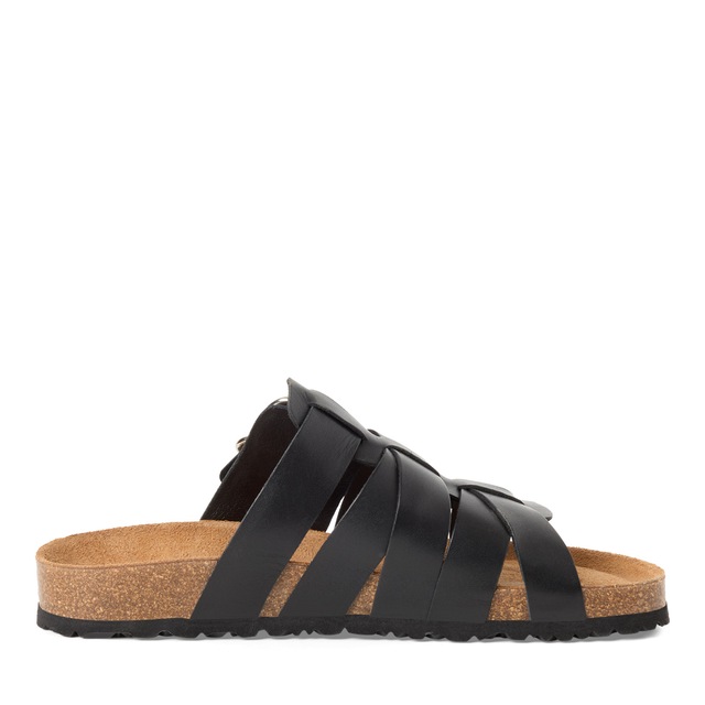 Tamaris Pantolette Schlupfschuh, Hausschuh, Sommerschuh mit Veloursleder-Fußbett
