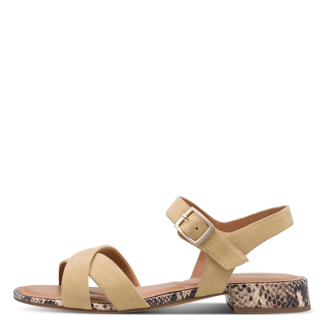Tamaris Sandalette Blockabsatz, Sommerschuh, Riemchensandale mit Kreuzbandage