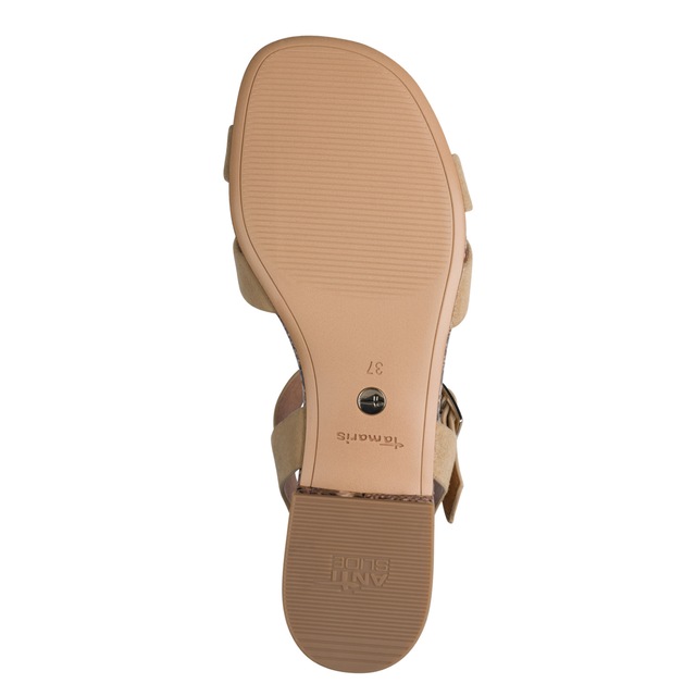 Tamaris Sandalette Blockabsatz, Sommerschuh, Riemchensandale mit Kreuzbandage