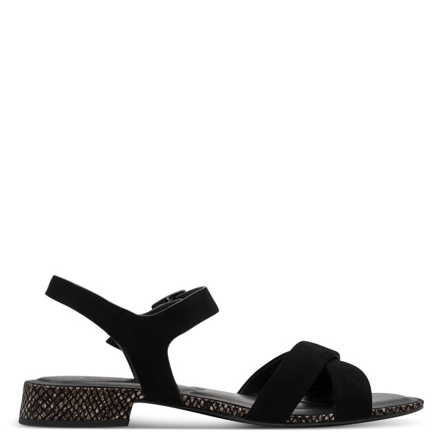 Tamaris Sandalette Blockabsatz, Sommerschuh, Riemchensandale mit Kreuzbandage