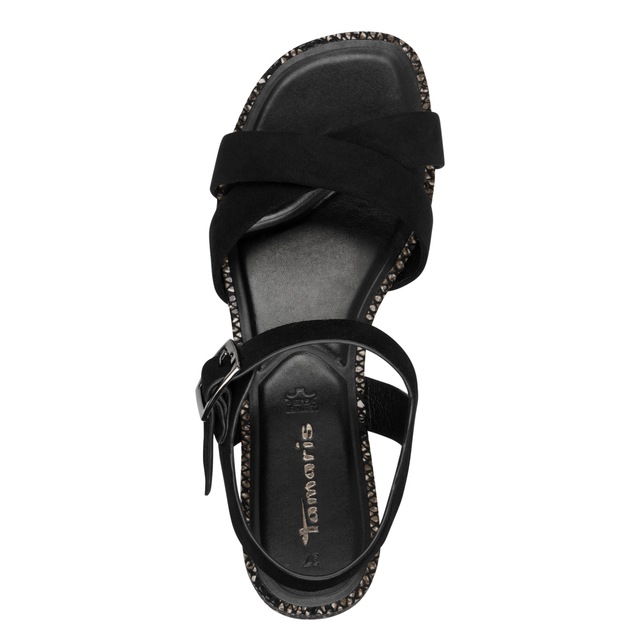 Tamaris Sandalette Blockabsatz, Sommerschuh, Riemchensandale mit Kreuzbandage