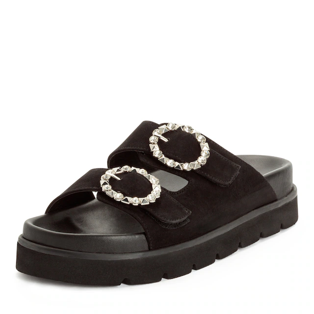 Tamaris Pantolette Sommerschuh mit schmuckbesetzten, verstellbaren Schnallen