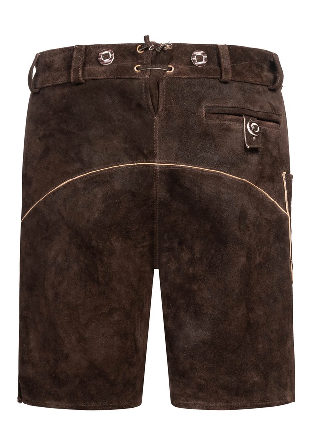 Alessandro Salvarini Trachtenlederhose »ASFerdl« Lederhose in Trachtenstil in kurzer Schnittform aus Echtleder