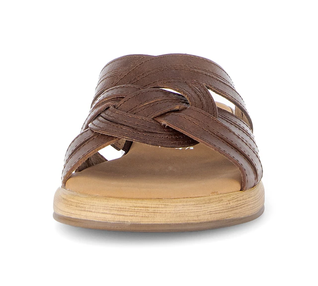 Gabor Pantolette »Rhodos« Plateau, Schlupfschuh, Sommerschuh mit Ziernähten, G-Weite