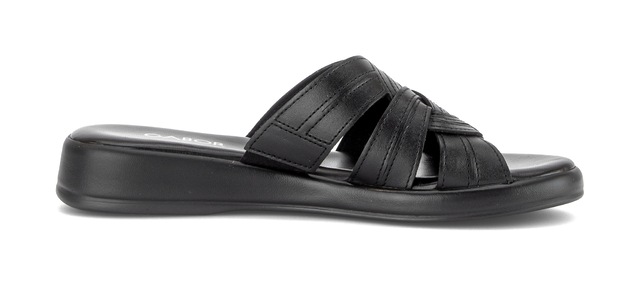 Gabor Pantolette »Rhodos« Plateau, Schlupfschuh, Sommerschuh mit Ziernähten, G-Weite