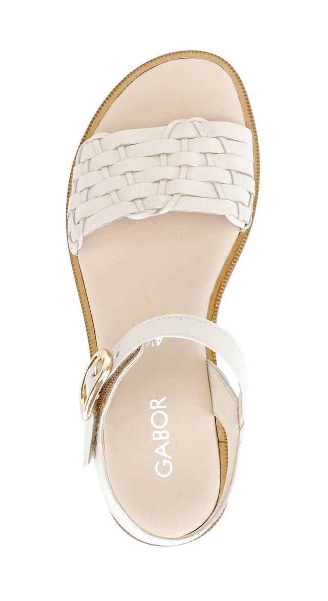 Gabor Riemchensandale , Blockabsatz, Sommerschuh, Sandalette mit Bandage in Flechtoptik
