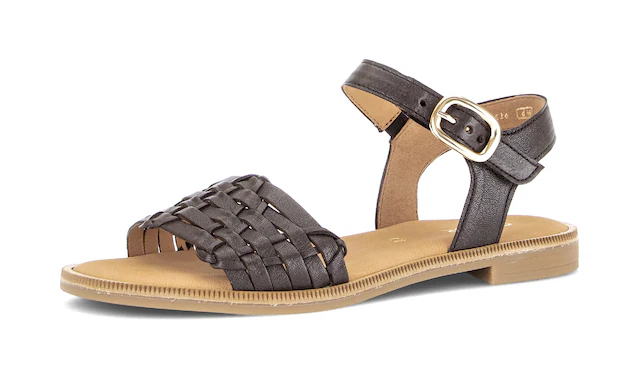 Gabor Riemchensandale , Blockabsatz, Sommerschuh, Sandalette mit Bandage in Flechtoptik