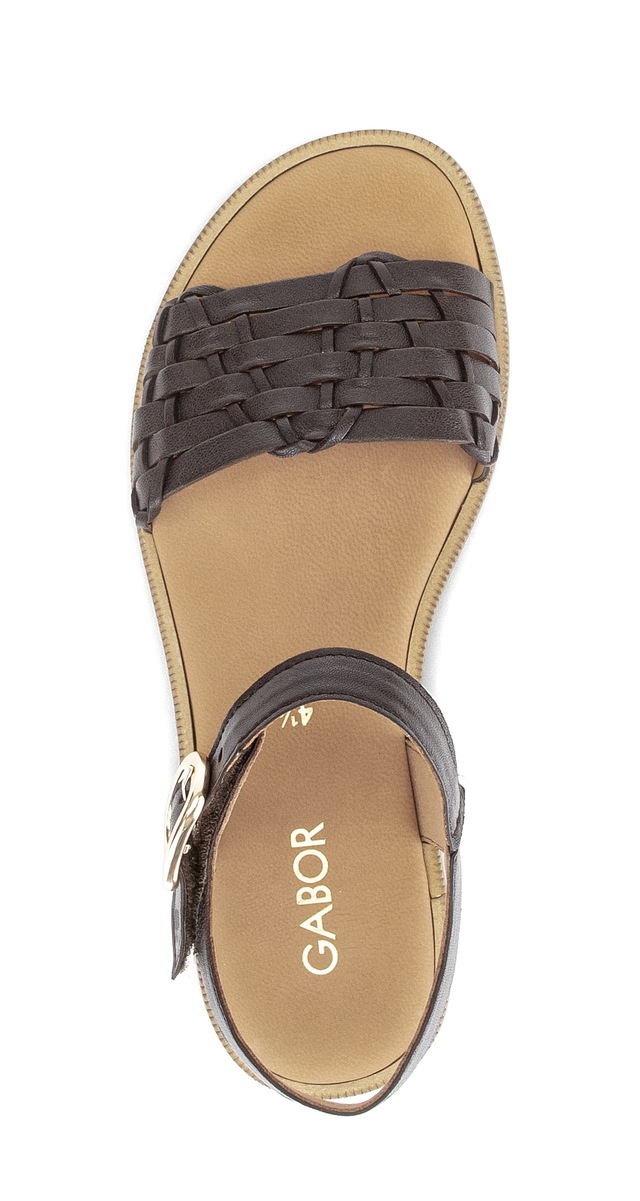 Gabor Riemchensandale , Blockabsatz, Sommerschuh, Sandalette mit Bandage in Flechtoptik