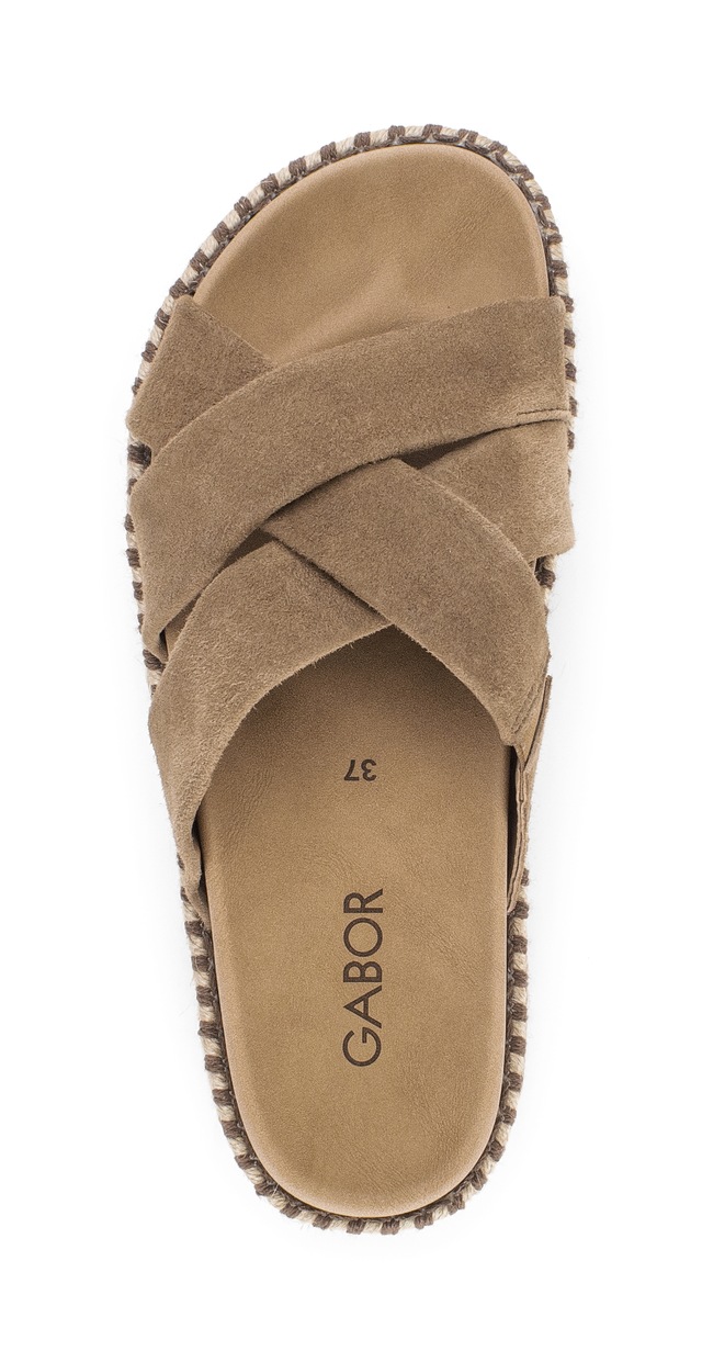 Gabor Pantolette Plateau, Sommerschuh, Schlupfschuh in modischer Optik