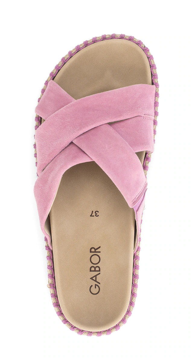 Gabor Pantolette Plateau, Sommerschuh, Schlupfschuh in modischer Optik