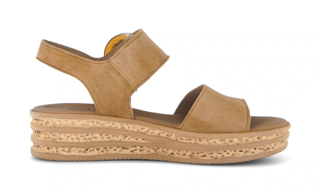 Gabor Keilsandalette , Riemchensandale, Sommerschuh mit modischer Zierschnalle