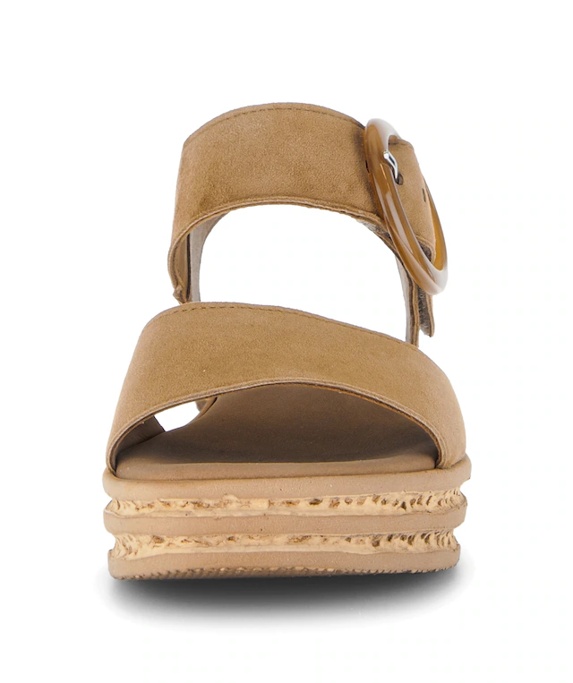 Gabor Keilsandalette , Riemchensandale, Sommerschuh mit modischer Zierschnalle