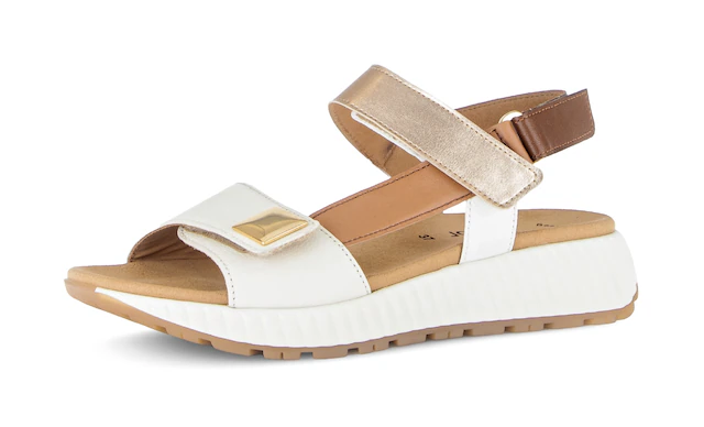 Gabor Keilsandalette Riemchensandale, Sommerschuh mit edlem Schmuckelement