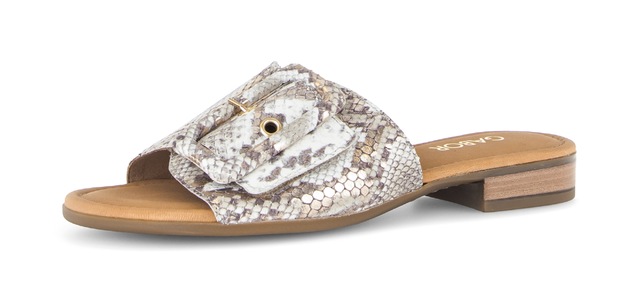 Gabor Pantolette »Rhodos« Blockabsatz, Sommerschuh, Schupfschuh in Weite G (= weit)