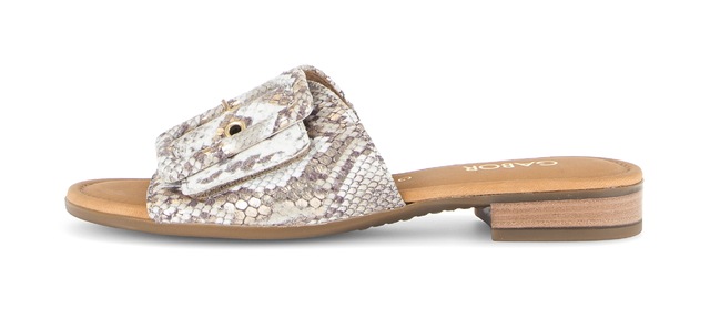 Gabor Pantolette »Rhodos« Blockabsatz, Sommerschuh, Schupfschuh in Weite G (= weit)