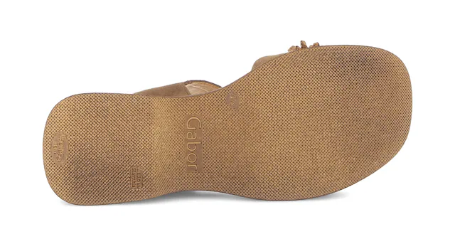 Gabor Sandalette , Sommmerschuh mit Plateau und Absatz in Holzoptik