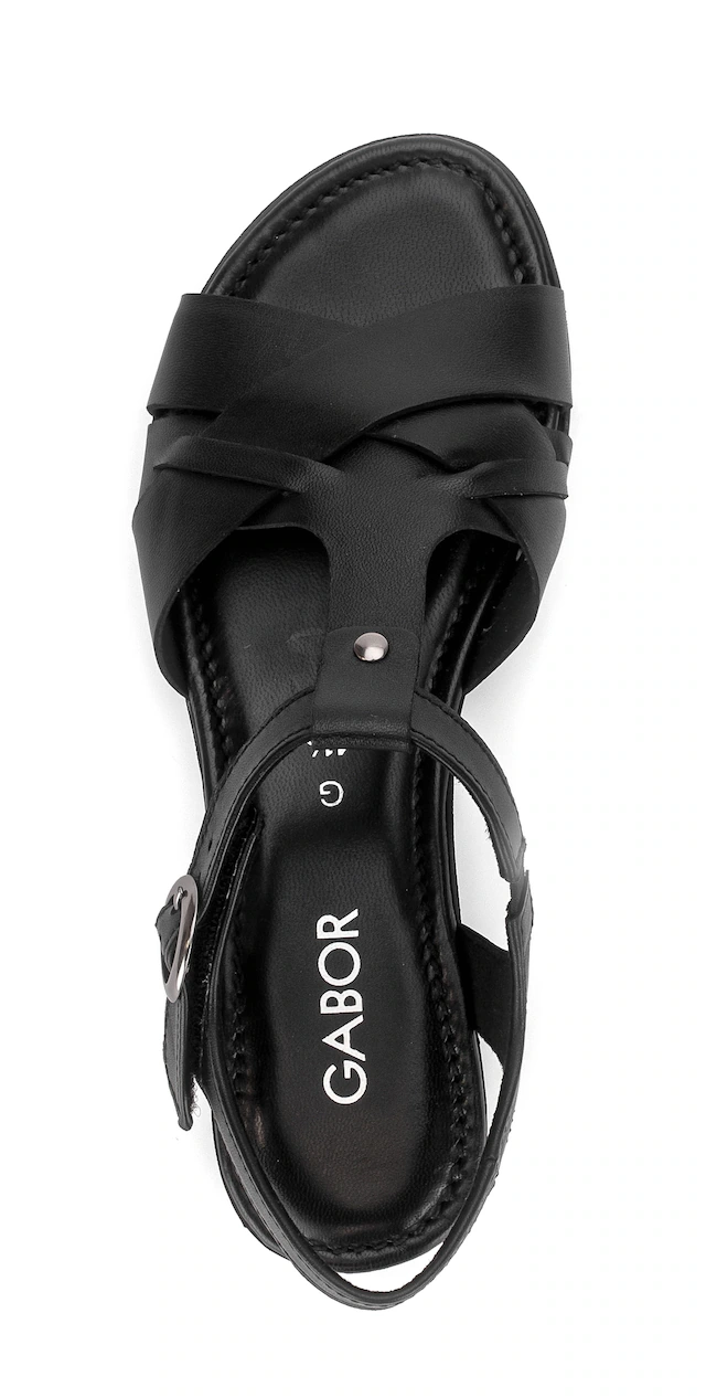 Gabor Riemchensandale »Rhodos« Blockabsatz, Sandalette mit verstellbarem Riemchen, G-Weite